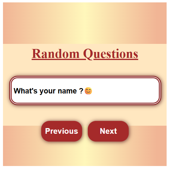 Random Questions project